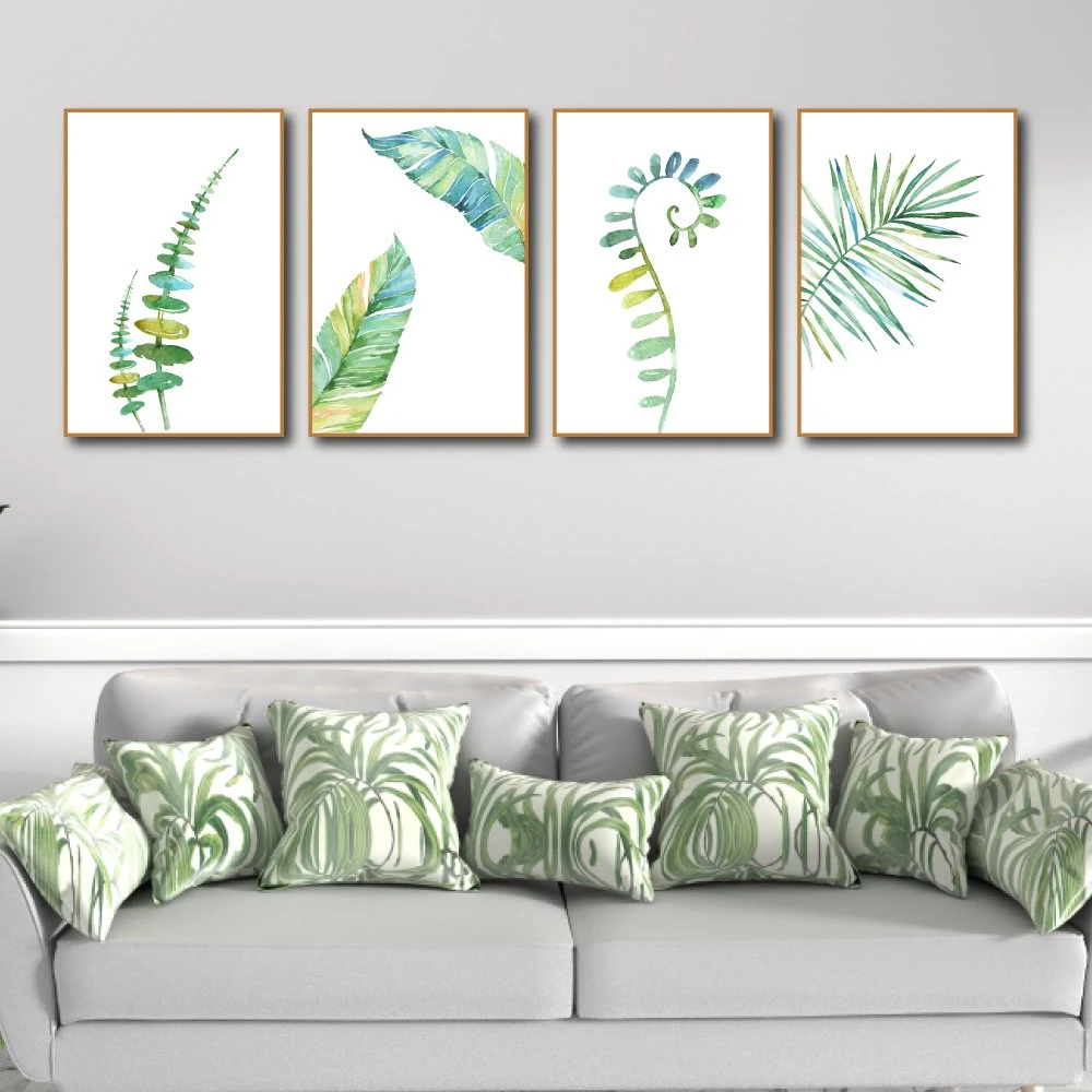 Tranh treo tường lá xanh 7