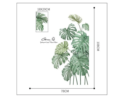 Combo dán tường lá xanh tươi mát