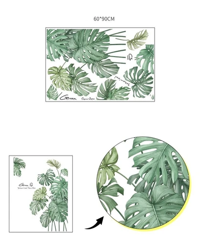 Combo dán tường lá xanh tươi mát