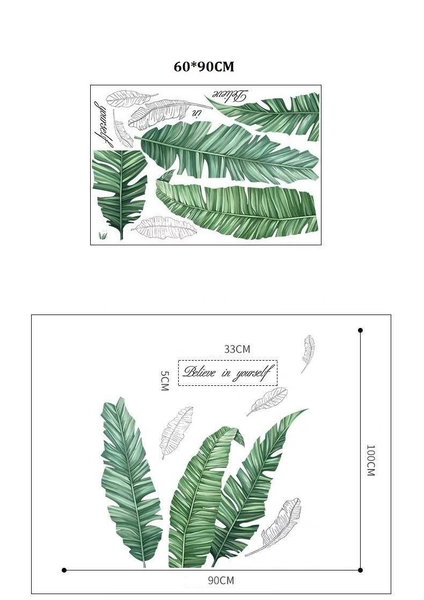 Combo dán tường lá xanh tươi mát