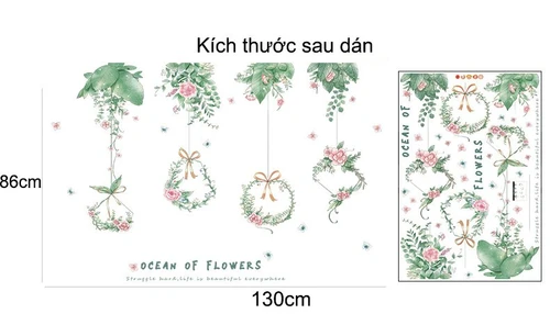 Decal dán chân tường và vườn dây leo