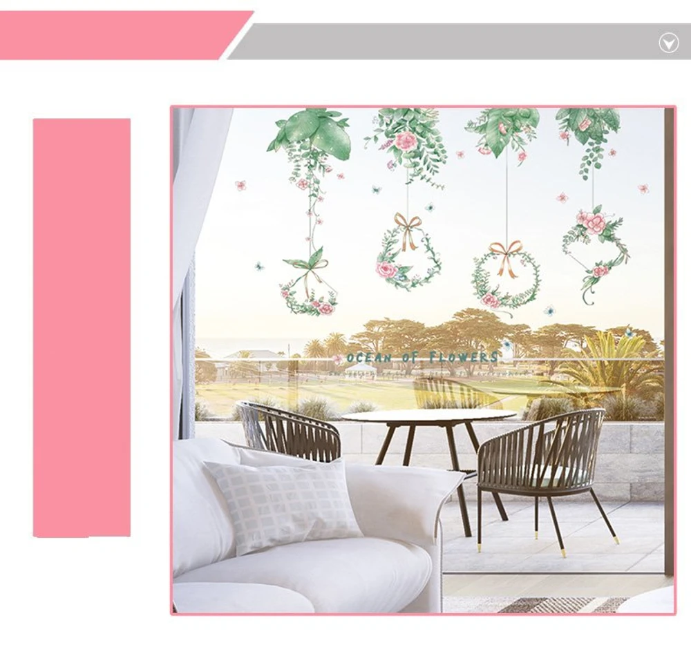 Decal dán chân tường và vườn dây leo