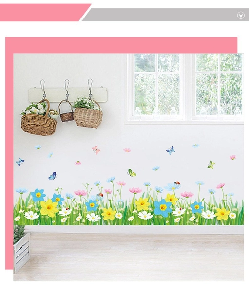 Combo Decal dán chân tường và vườn dây leo