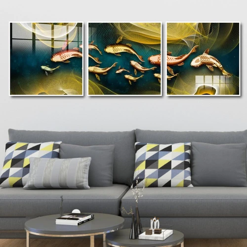 Tranh treo tường cá chép vàng