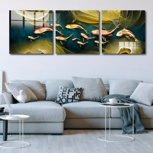 Tranh treo tường cá chép vàng