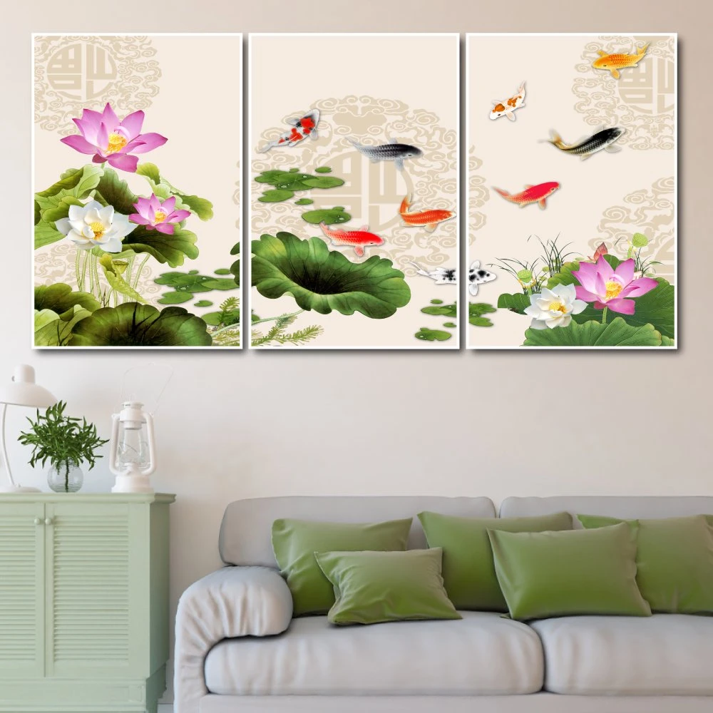 Tranh treo tường cửu ngư quần hội 2