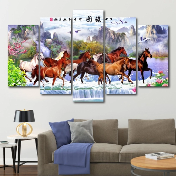 Tranh treo tường bát mã truy phong 2