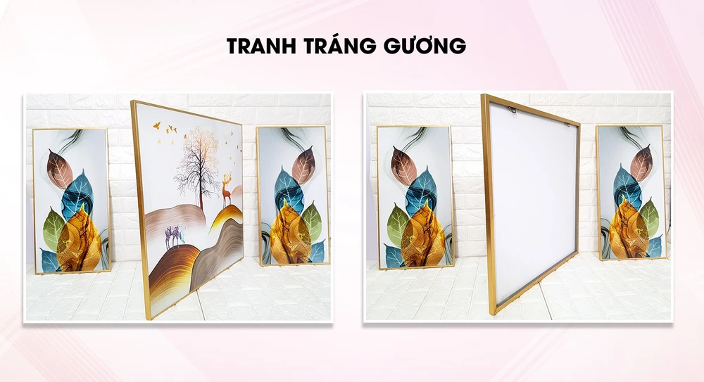 Tranh cửu ngư quần hội bên sen hồng