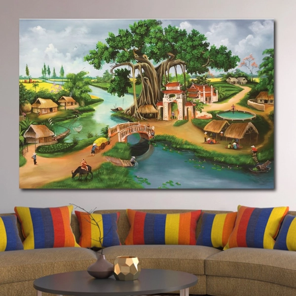 Tranh treo tường cổng làng
