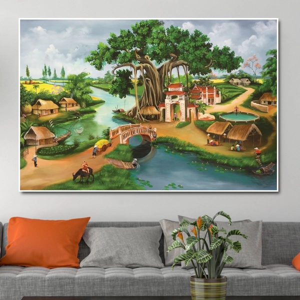 Tranh treo tường cổng làng