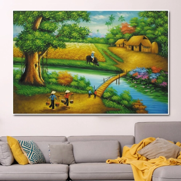 Tranh treo tường phong cảnh đồng quê