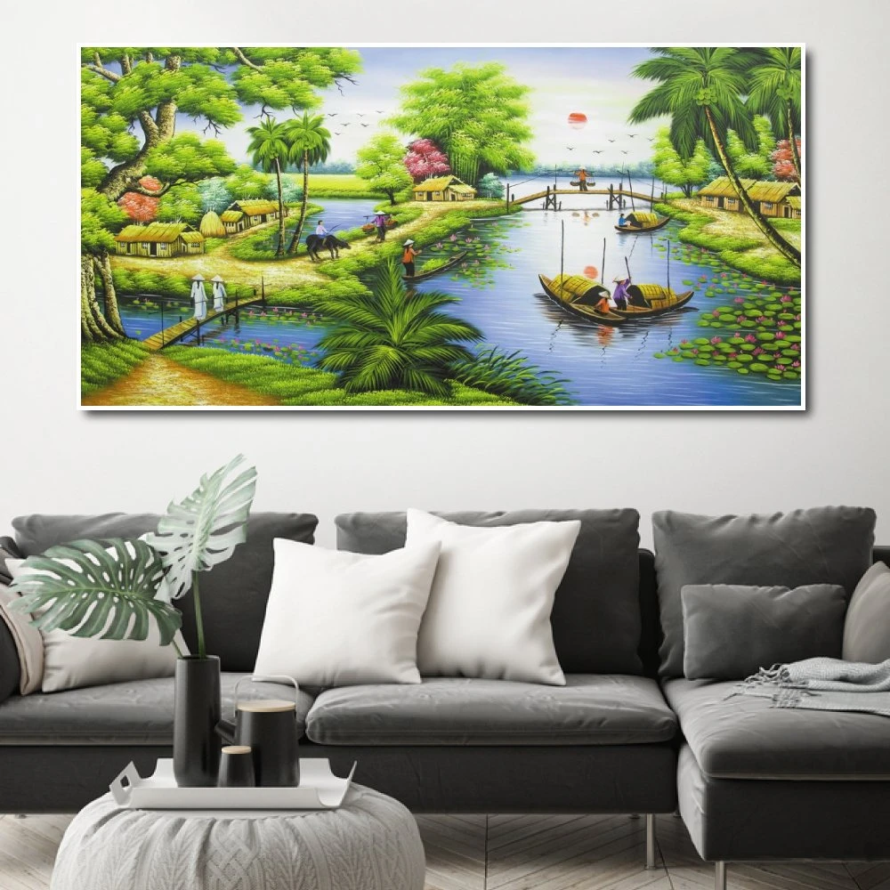 Tranh treo tường cảnh sông nước 4