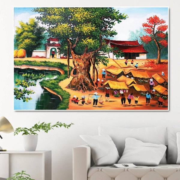 Tranh treo tường chợ làng