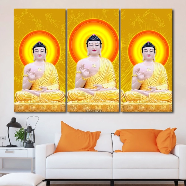 Tranh Tam Thế Phật A Di Đà