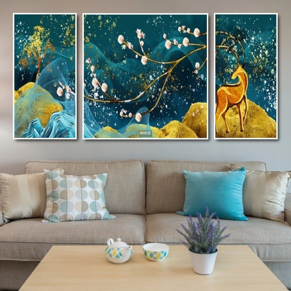 Tranh Treo Tường Nghệ Thuật Hươu Vàng Khoe Sắc