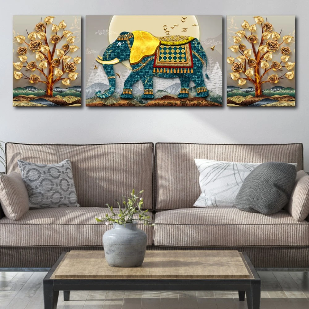 Tranh treo tường voi nghệ thuật 3