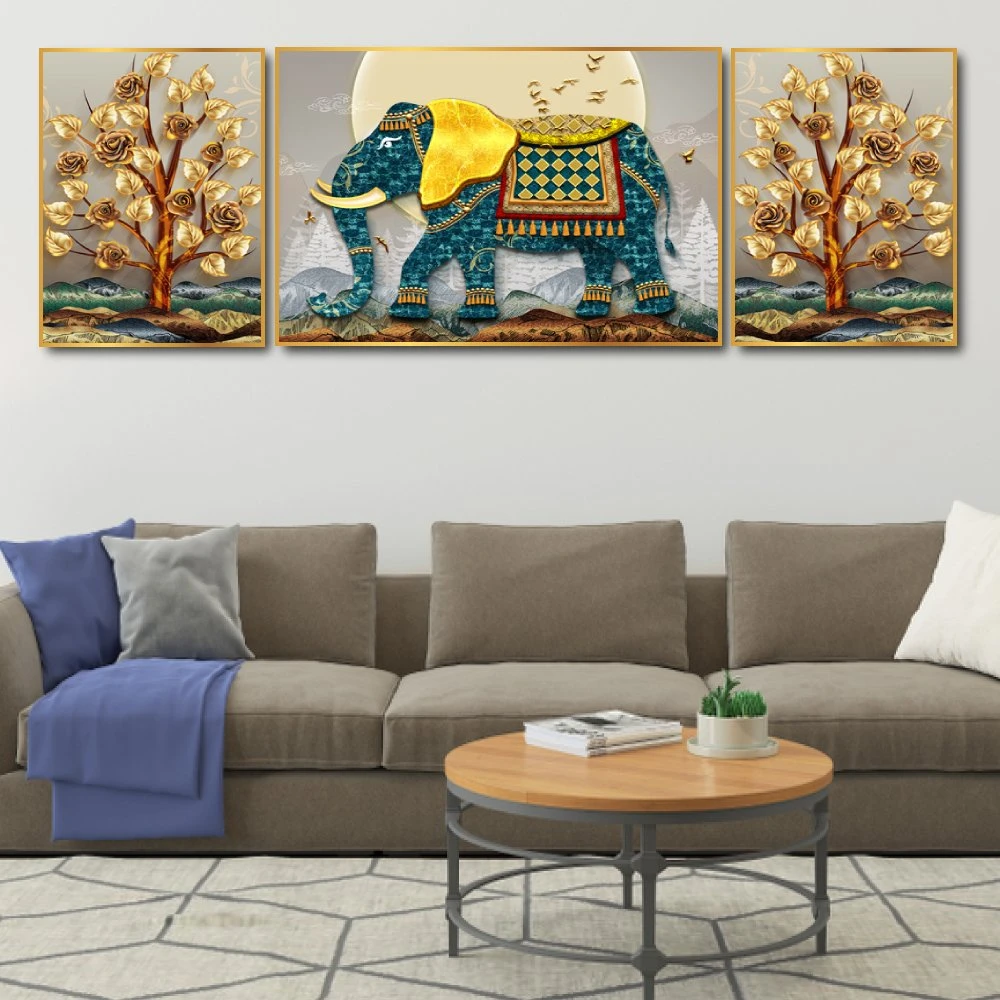 Tranh treo tường voi nghệ thuật 3