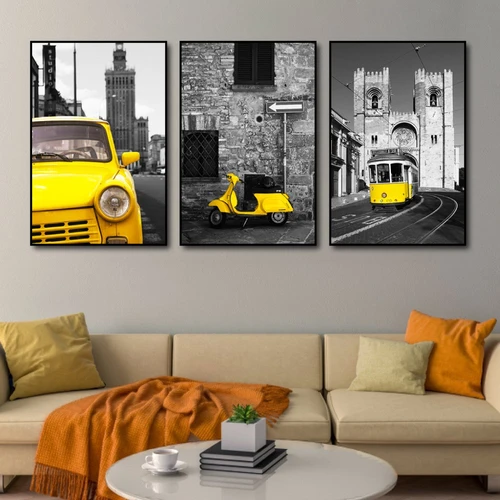 Tranh treo tường london trắng và đen