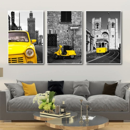 Tranh treo tường london trắng và đen