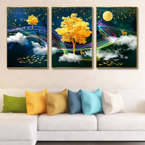 Tranh treo tường muôn thú dưới trời đêm