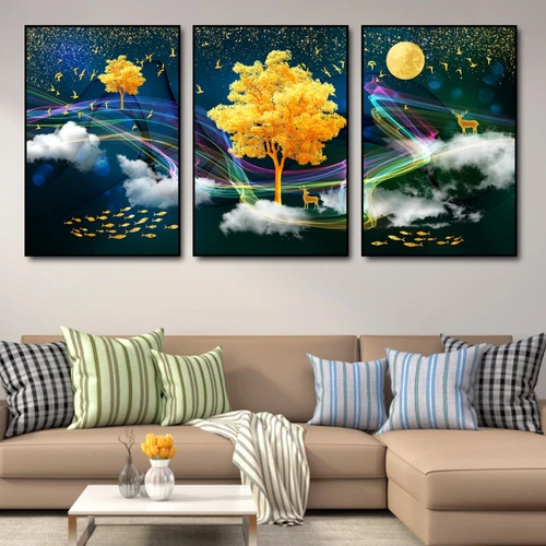 Tranh treo tường muôn thú dưới trời đêm