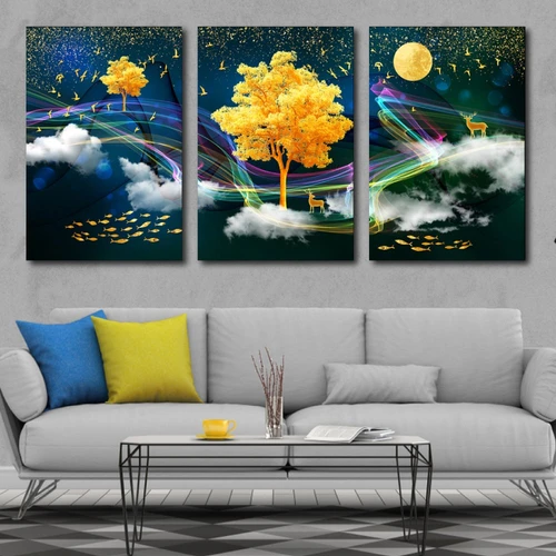 Tranh treo tường muôn thú dưới trời đêm