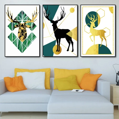 Tranh treo tường nghệ thuật nai vàng 2