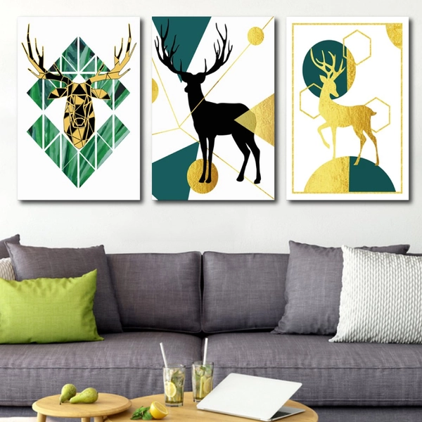 Tranh treo tường nghệ thuật nai vàng 2