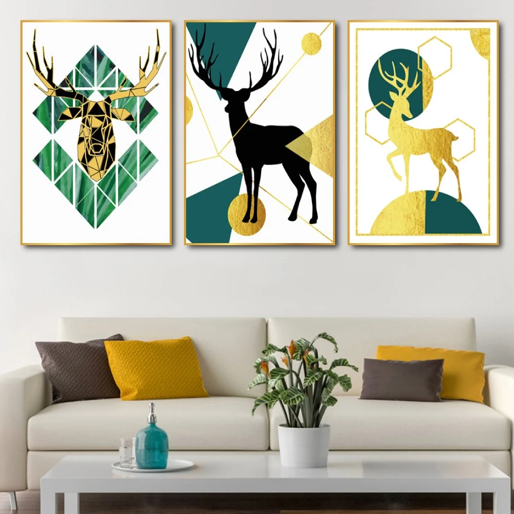 Tranh treo tường nghệ thuật nai vàng 2