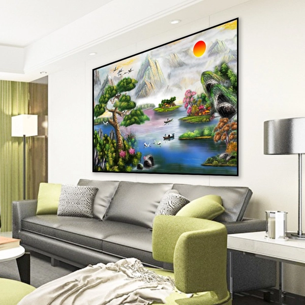 Tranh treo tường núi non hùng vĩ