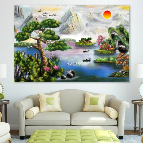 Tranh treo tường núi non hùng vĩ