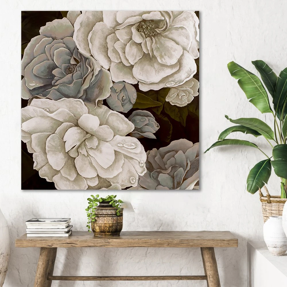 Tranh treo tường hoa đơn sắc