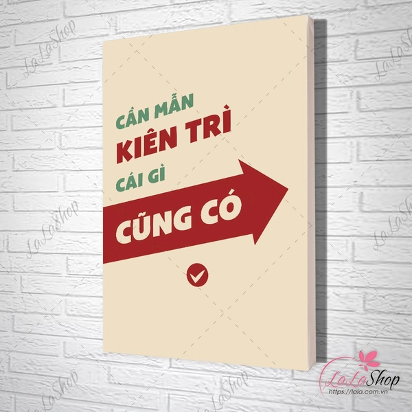 Tranh treo tường cần mẫn kiên trì cái gì cũng có