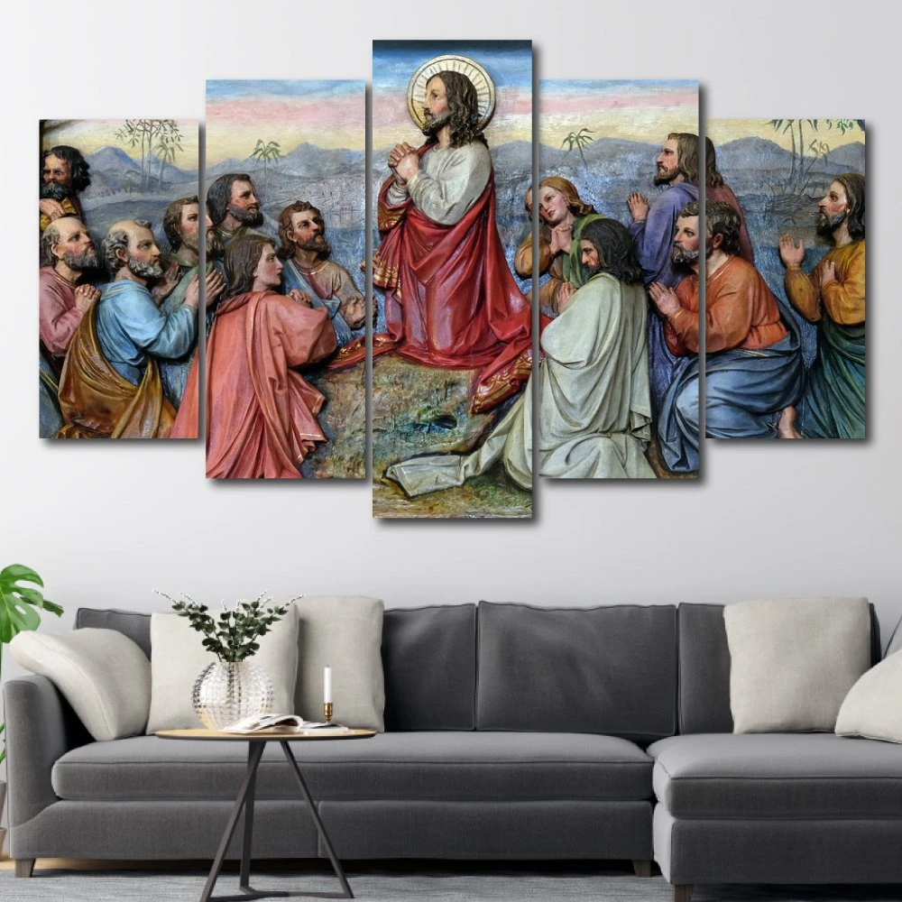 Tranh treo tường chúa cầu nguyện cùng tôn đồ