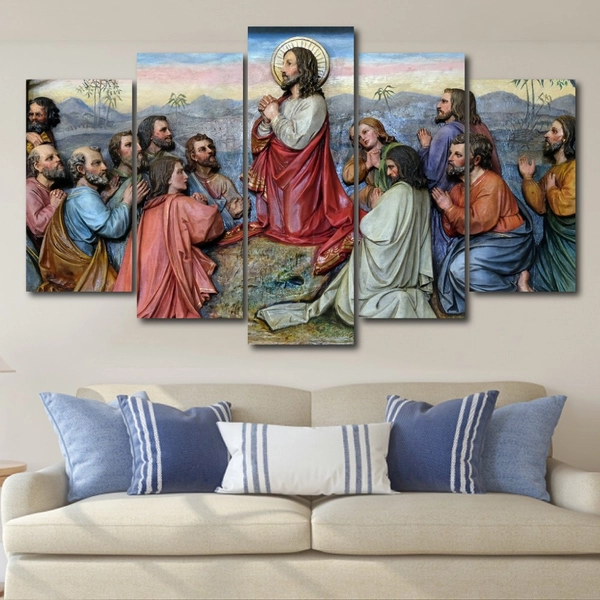 Tranh treo tường chúa cầu nguyện cùng tôn đồ