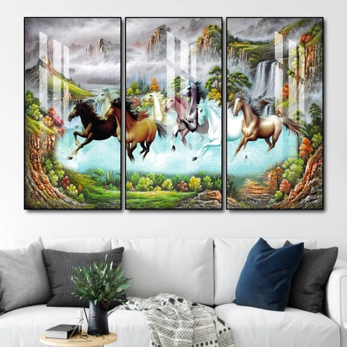 Tranh treo tường bát mã truy phong 16