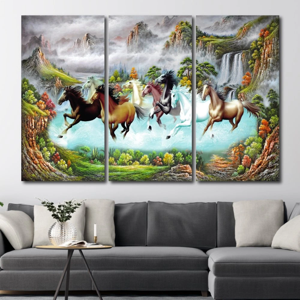 Tranh treo tường bát mã truy phong 16