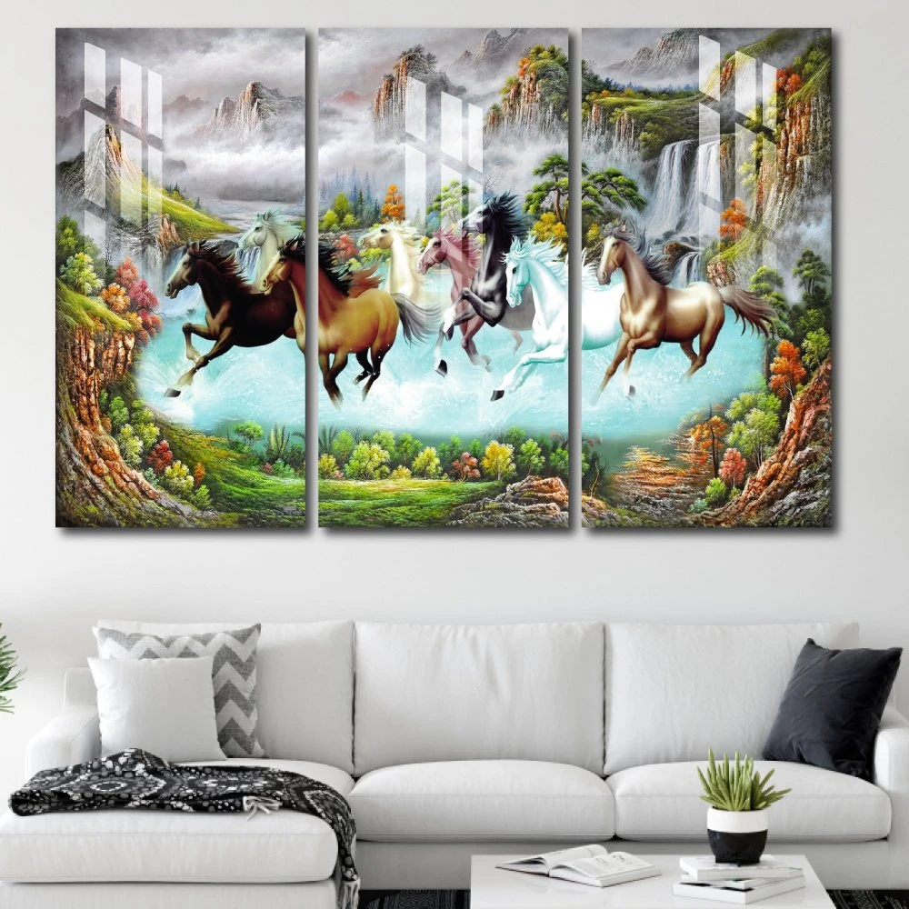 Tranh treo tường bát mã truy phong 16