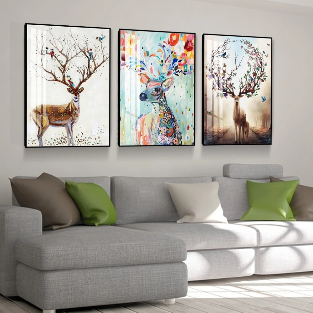 Tranh treo tường hươu hoa tài lộc