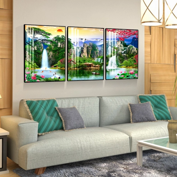 Tranh tráng gương phong cảnh sơn thủy hữu tình