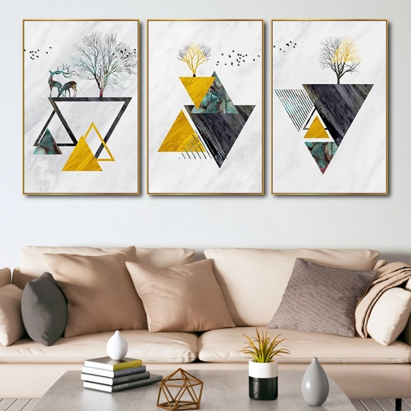 Tranh treo tường nai trừu tượng