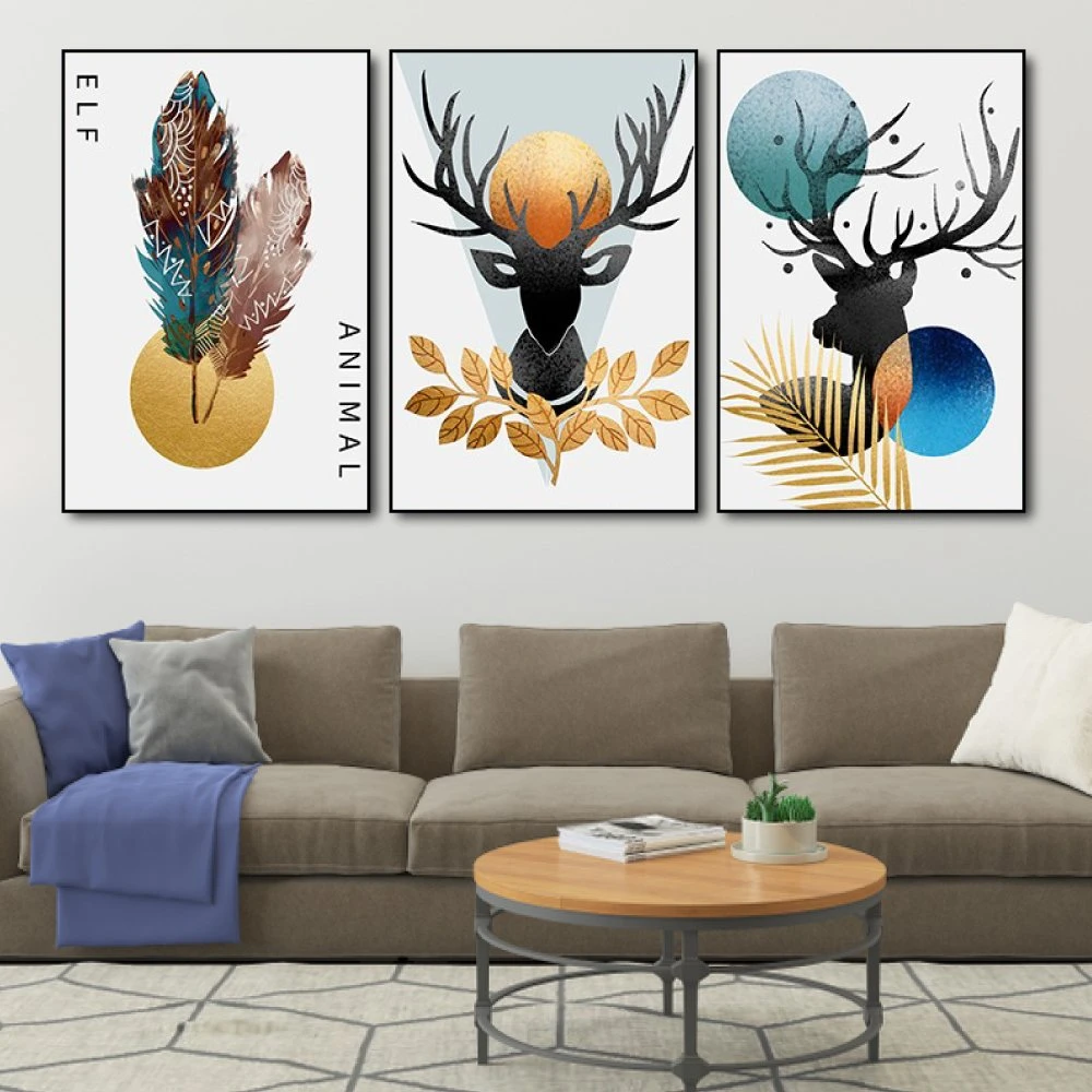 Tranh treo tường nai nghệ thuật 6