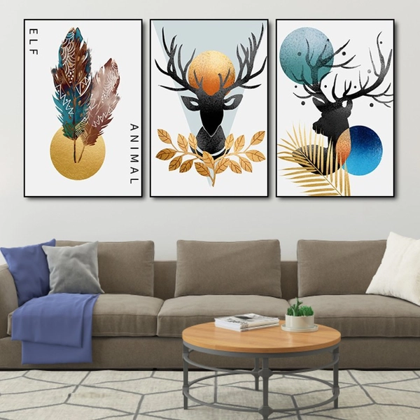 Tranh treo tường nai nghệ thuật 6