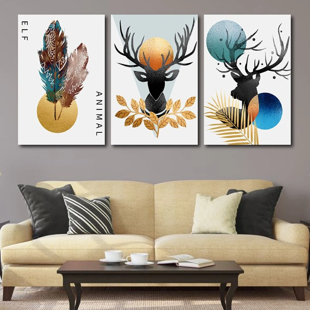 Tranh treo tường nai nghệ thuật 6