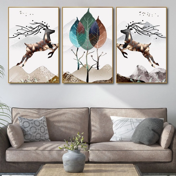 Tranh treo tường nai trừu tượng