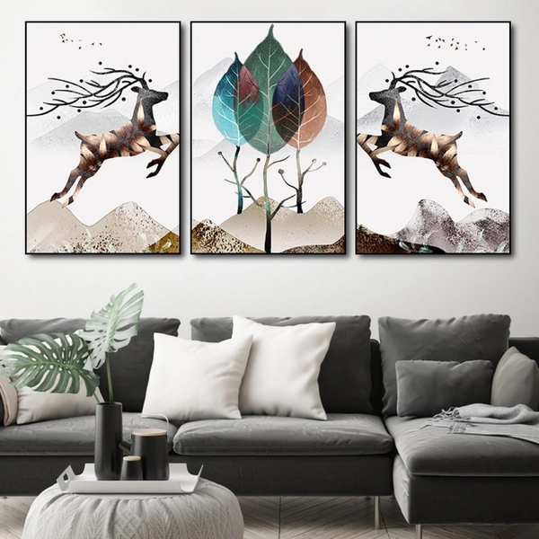 Tranh treo tường nai trừu tượng