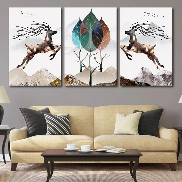 Tranh treo tường nai trừu tượng