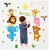 Decal dán tường vườn thú ngộ nghĩnh