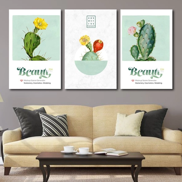 Tranh treo tường hoa xương rồng (KE-015)