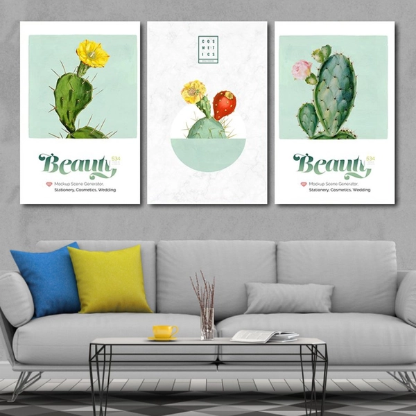 Tranh treo tường hoa xương rồng (KE-015)